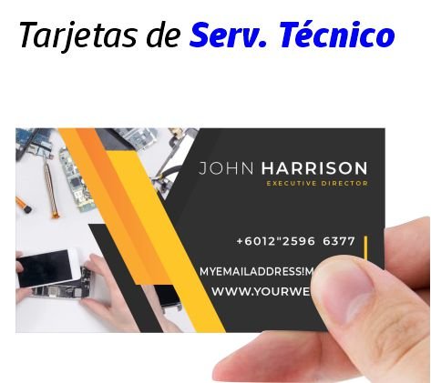 Prediseños de Tarjetas de Servicio Tecnico